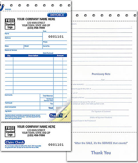 Service Order Invoice - Form 305
