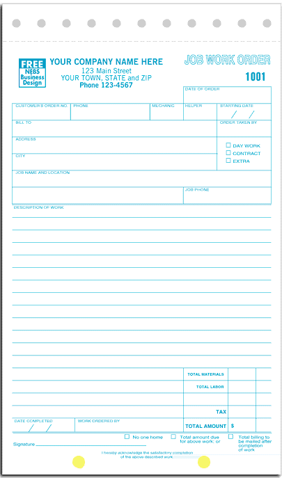 job work order - Form 6558
