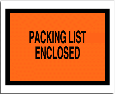 packing list envelopes - Form 733