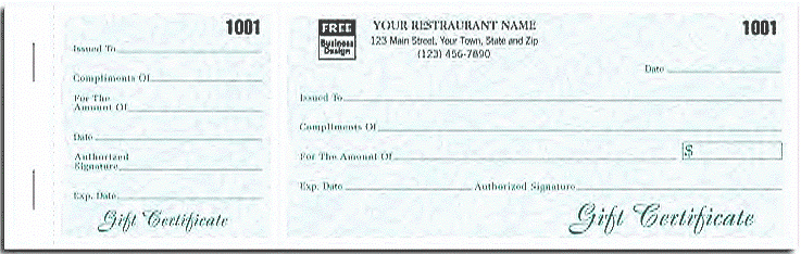 gift certificate - Form 8382